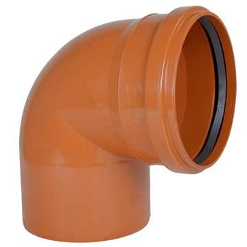 Kloakbøjning PVC 250 mm x 88° PVC kloakbøjning pvc kloakfittings kloakplast