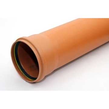 Kloakrør PVC 200 x 1000 mm SN4 EN1401-1 PVC kloakrør pvc rør kloak plast kloakrør