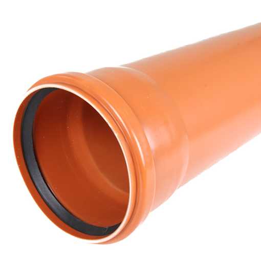 Kloakrør PVC 160 x 3000 mm SN4 EN13476-2 PVC kloakrør pvc rør  kloak pris billige kloakrør plast