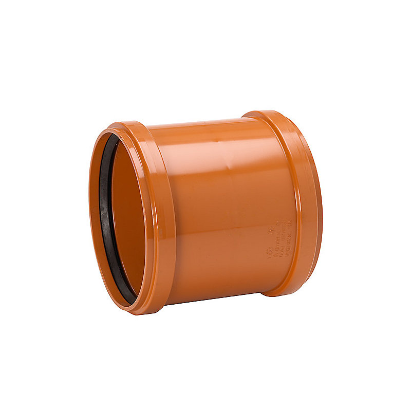 Kaczmarek PP-dobbelt stikmuffe 110mm EN1852-1 - Kloak (32 stk/kasse)