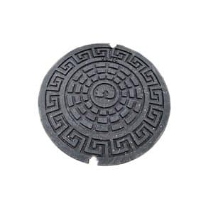 Dæksel Ø315 mm m/fals genbrugsplast (40 stk/pl)